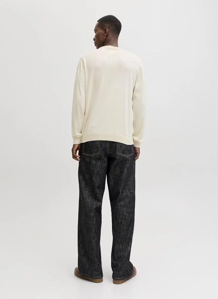 JACK & JONES Christmas Graphic Print Regular Fit Sweatshirt