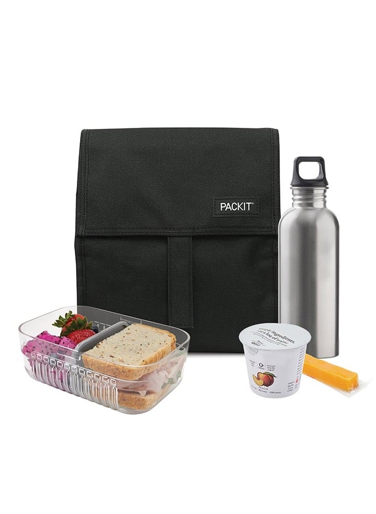 PACKIT Freezable Lunch Bag-Black - Image 3
