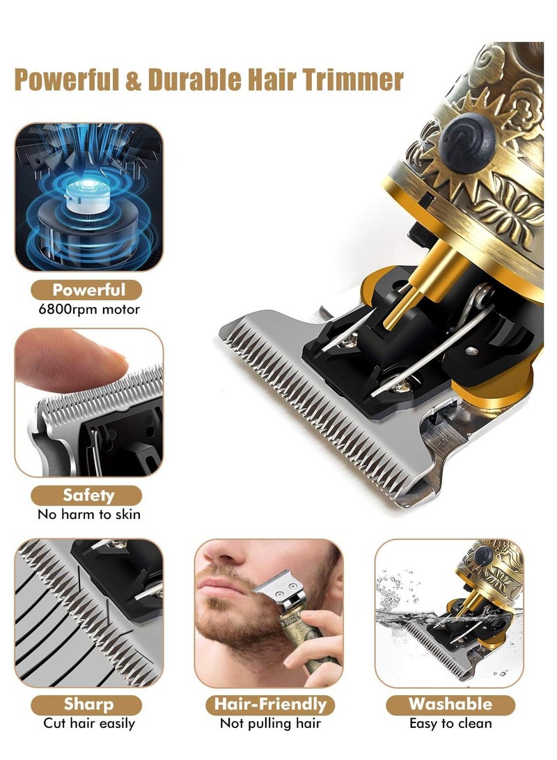 ELTRAZONE Upgraded T Blade Hair Trimmer for Men, Cordless Electric Pro Li Outliner, Zero Gapped Detail Barbershop Beard Shaver Rechargeable Hair Clippers with Limit Combs Guards & LED Display - Image 2