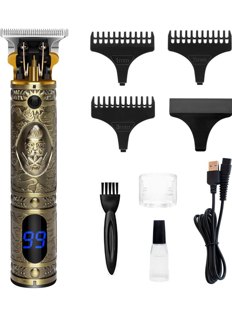 ELTRAZONE Upgraded T Blade Hair Trimmer for Men, Cordless Electric Pro Li Outliner, Zero Gapped Detail Barbershop Beard Shaver Rechargeable Hair Clippers with Limit Combs Guards & LED Display - Image 1