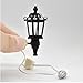 iLAND 112 Scale Accessories of Dollhouse Lights Classic Miniature Lamp for Dollhouse Decoration Exquisite Metal Black Wall Light wPlug - Image 2