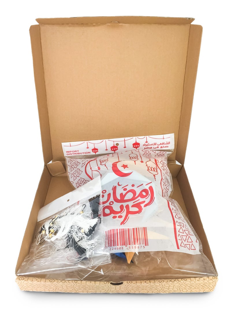 زينة رمضان من ورق ملون على شكل هلال ونجوم - Image 3