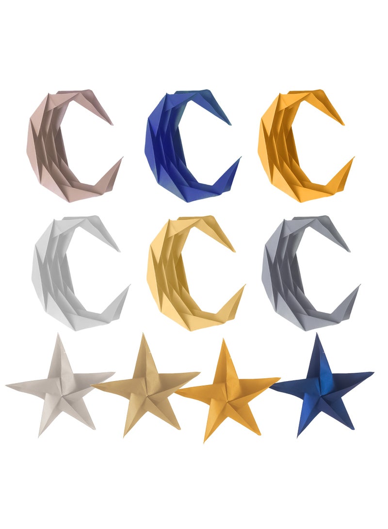 زينة رمضان من ورق ملون على شكل هلال ونجوم - Image 5