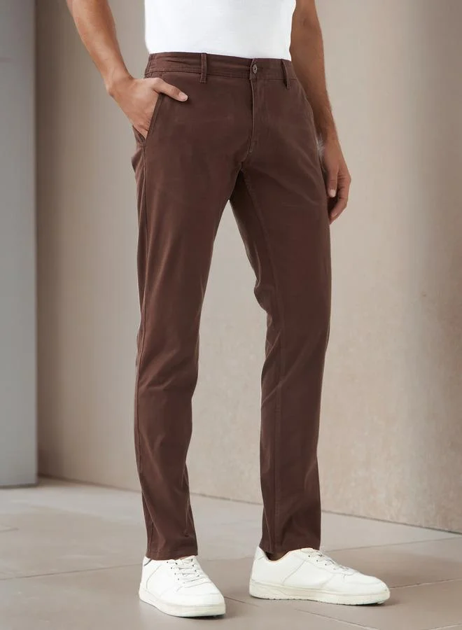 سبلاش فيڤ Smart Slim Fit Wrinkle Free Flexi Waist Chinos