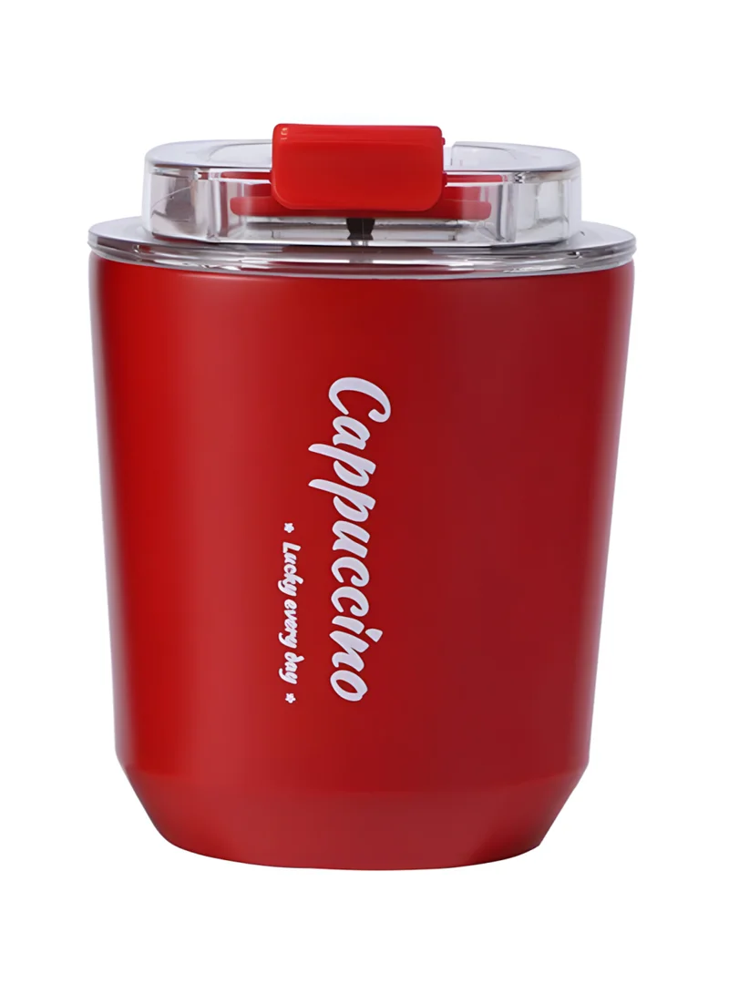 flâneur Travel-Friendly 280ml Insulated Coffee Cup with Transparent Lid - Compact and Durable, Perfect for Students and Travelers, Thermal Tumbler for School and Office, Lightweight Design