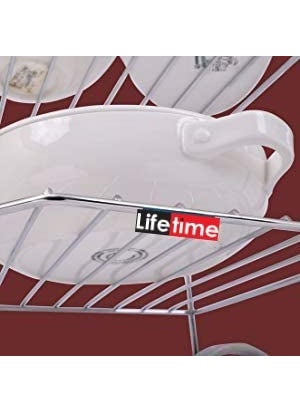 Life Time LIFE TIME Sturdy Stainless Steel Corner Shelf Rack for Plates, Bowls & Cups in Kitchen - Size (255 x 255 x 320 mm)  - Image 3