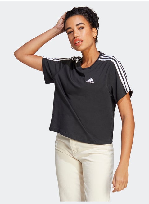 Essentials 3-Stripes Single Jersey Crop Top