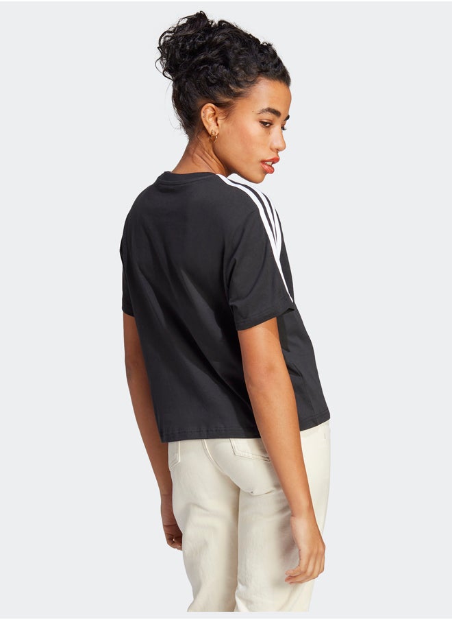 Adidas Essentials 3-Stripes Single Jersey Crop Top  - Image 3