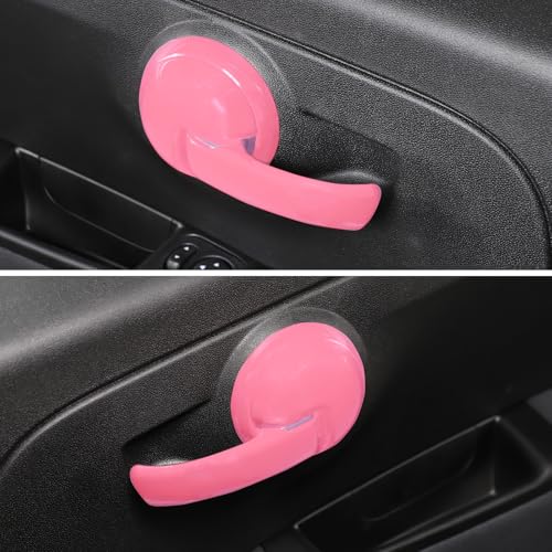 HAPPYHORSE Car Inner Door Handles Cover Compatible with Fiat 500/500 Abarth 2010-2024 Car Inner Door Handles Protector Cover Trim Decorate Accessories (Pink) - Image 5