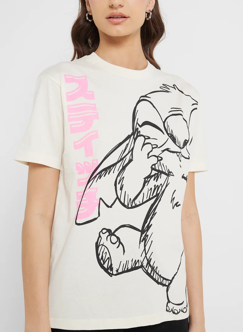 ديزني Stitch Oversize Graphic T-Shirt