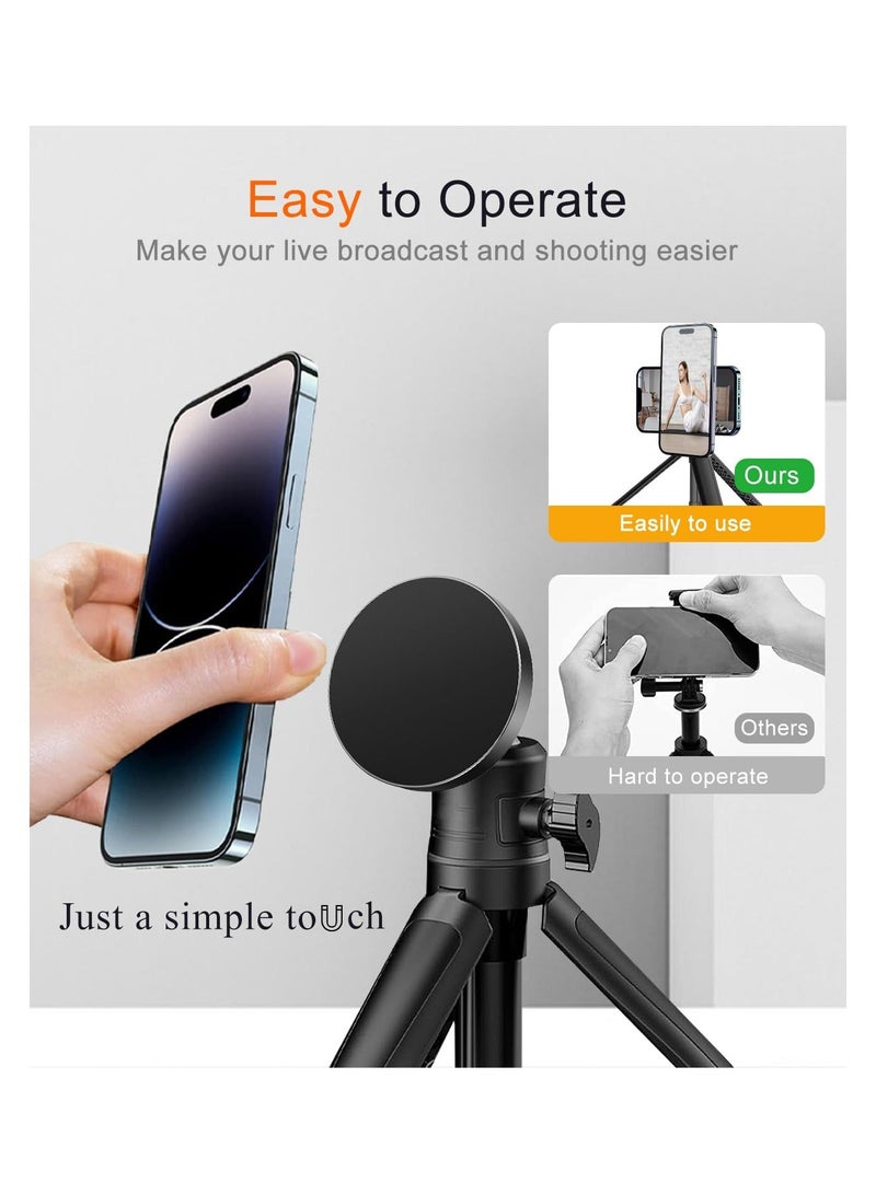 Magnetic Tripod Phone Mount Adapter, with 1/4"-20 Hole Compatible with MagSafe for iPhone 15 14 13 12 Plus Pro Max Mini, Ultralight Magnetic Phone Holder for Tripod, Magsafe Case, Selfie Stick  - Image 3