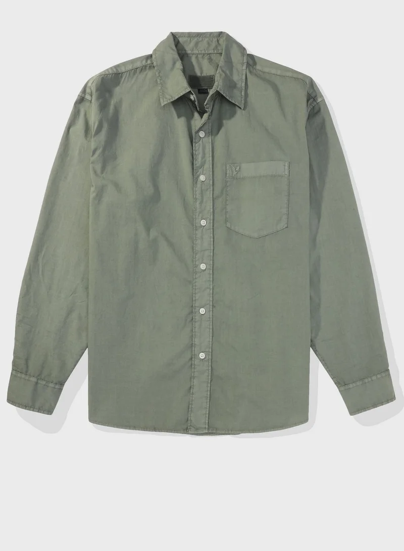 American Eagle Front Pocket Relaxed Fit Shirt