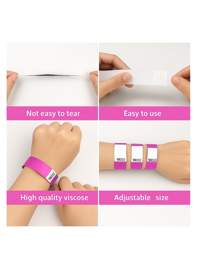 Event Paper Wristbands And Identification Bands Made Of Tyveck Material 19mm x 250mm Pink - Image 3