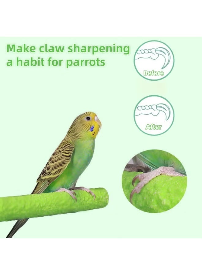 Birdcage Stands - 3-Piece Set of Parrot Perches for Birds – Includes 14cm, 20cm, 25cm Sizes – Random Colors, Durable Sanded Surface with Solid Wood Core, Ideal for Beak & Claw Maintenance - Image 3