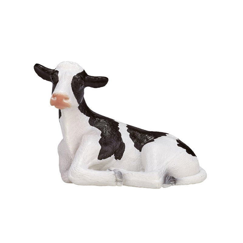 MOJO Holstein Calf Lying Down Realistic Farm Animal Hand Painted Toy Figurine - Image 5