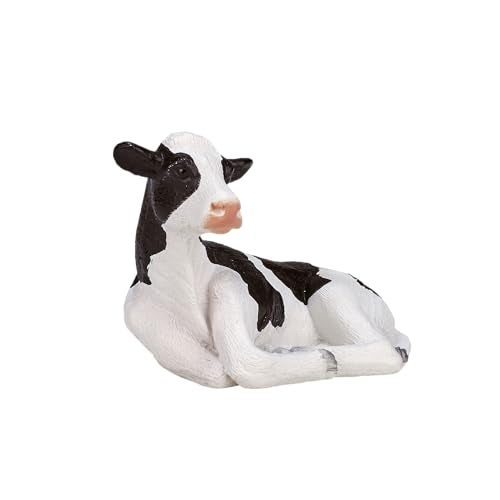 MOJO Holstein Calf Lying Down Realistic Farm Animal Hand Painted Toy Figurine - Image 3