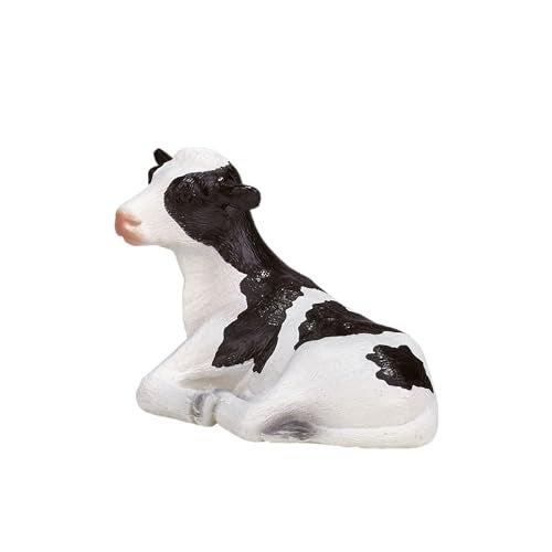 MOJO Holstein Calf Lying Down Realistic Farm Animal Hand Painted Toy Figurine - Image 2