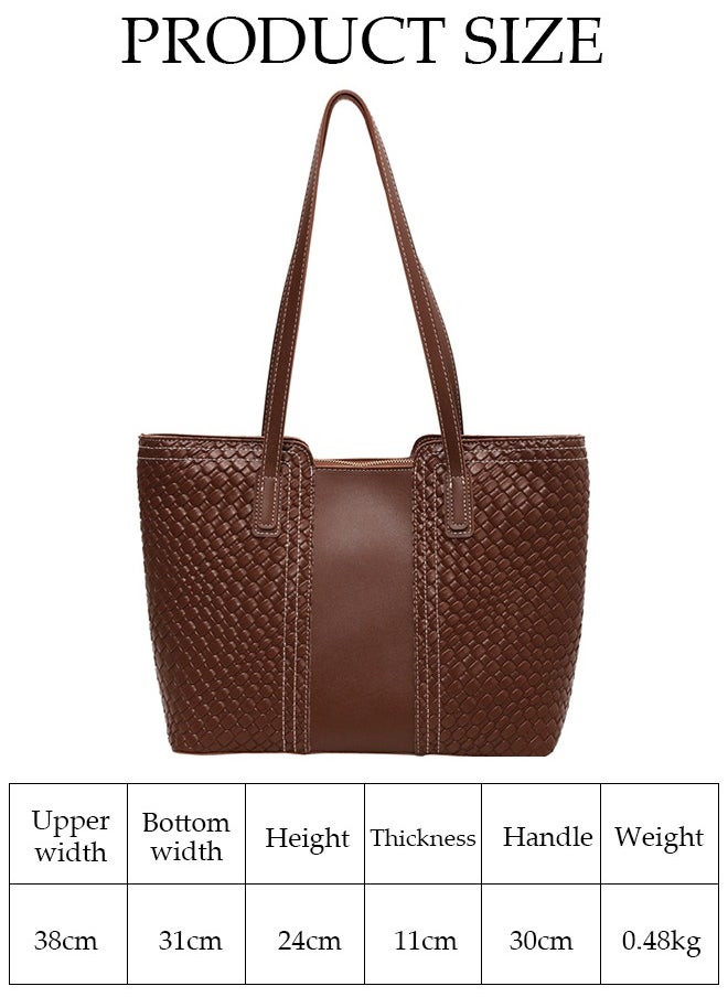 DUNISO - Women's Shoulder Tote Bag Faux Leather Handbag for Women Large Capacity Messenger Fashionable Travel Shoulder Bag for Ladies Girls College Students - Image 1