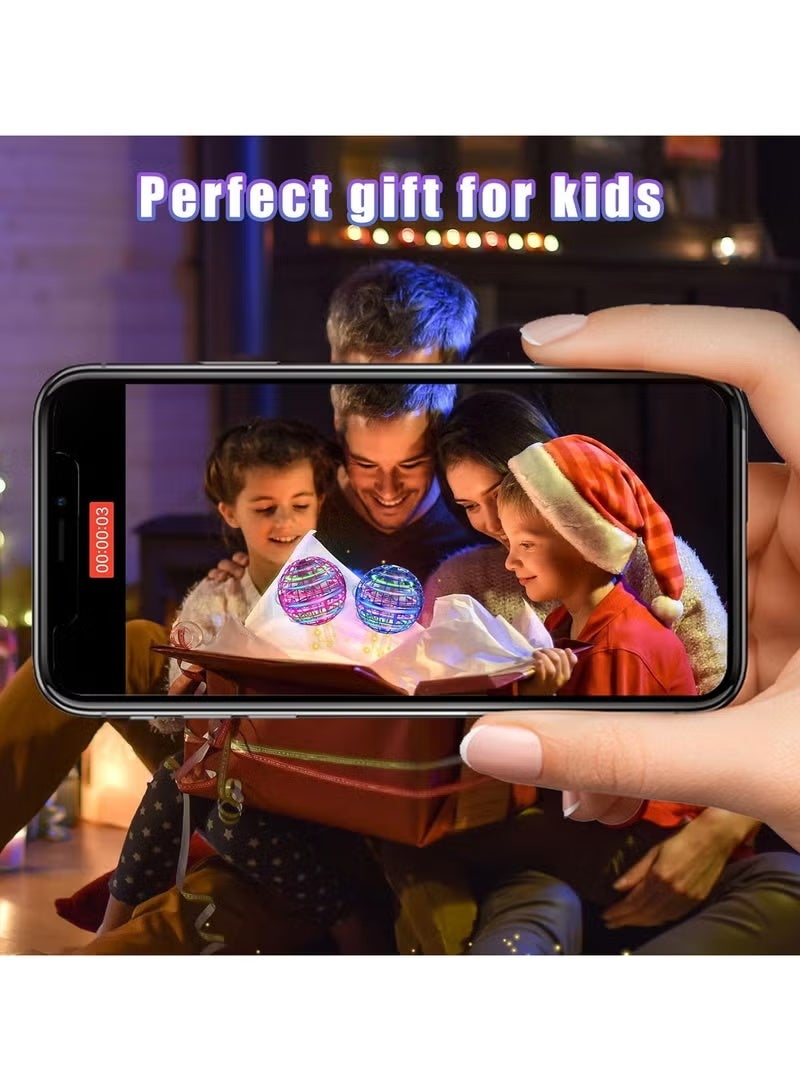 Hamzone Flying Ball Toy, Hand Controlled Boomerang Spinner, Hover Orb Mini Drone with RGB LED Lights, 360° Magic Globe Shape, Indoor & Outdoor Toy for Kids & Adults, Cool Gift for Boys & Girls (Ages 6+) - Image 4