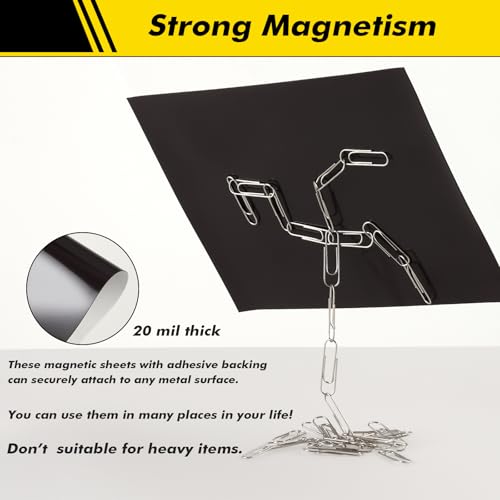 Aertiavty 60 Packs Magnetic Sheets with Adhesive Backing 5x7 Inch Adhesive Magnetic Sheets for Dies Storage - 20 Mil Magnetic Contact Paper Peel and Stick, Magnetic Strips with Adhesive Backing - Image 5