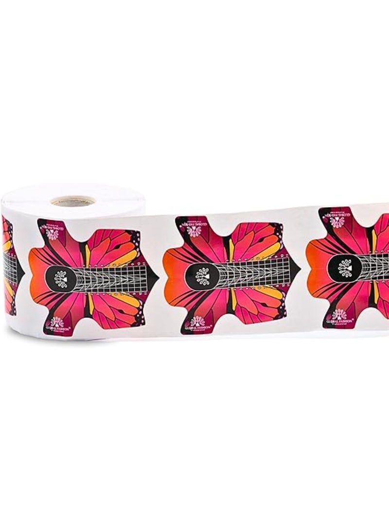 GLOBAL FASHION Professional 300 Pieces Golden Nail Art Tip Extension Forms For Acrylic Uv Gel - Durable, Flexible, Easy To Use  (Gf02) - Image 2