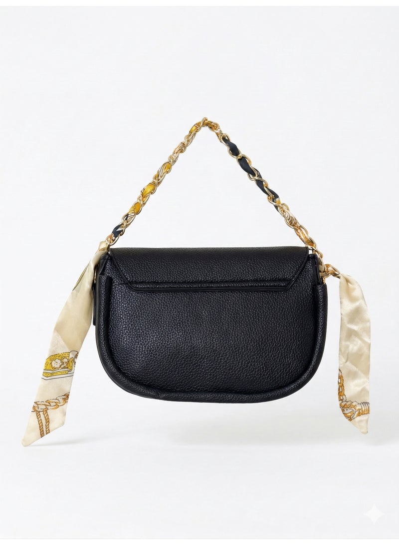 لايف ستيلاش  حقيبة كروس جلد بمشبك مغناطيسي - اسود ZC-1 - Image 4