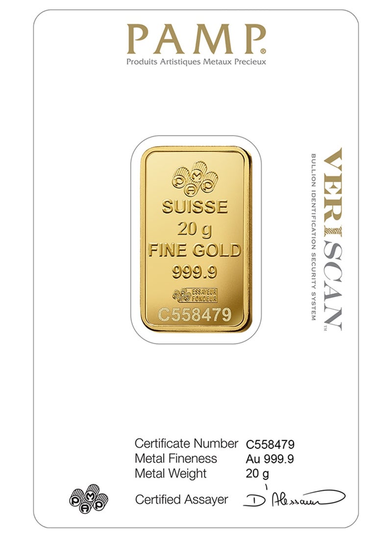 PAMP - Pamp Suisse Queen Fortuna 20g Gold Bar 24KT - 20 Grams - Image 1
