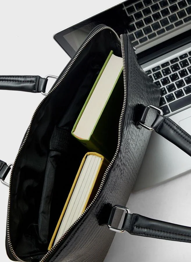 Robert Wood Croc Texture Laptop Bag