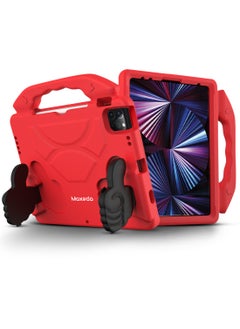 Moxedo Moxedo Shockproof Protective Case Cover Lightweight Convertible Handle Kickstand for Kids with Pencil Holder Compatible for iPad Pro 11 inch (2018 / 2020 / 2021) / iPad Air4 10.9-inch 2020 - Red  - Image 1