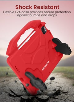 Moxedo Moxedo Shockproof Protective Case Cover Lightweight Convertible Handle Kickstand for Kids with Pencil Holder Compatible for iPad Pro 11 inch (2018 / 2020 / 2021) / iPad Air4 10.9-inch 2020 - Red  - Image 4