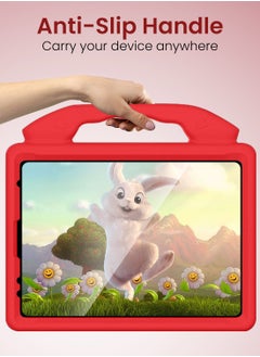 Moxedo Moxedo Shockproof Protective Case Cover Lightweight Convertible Handle Kickstand for Kids with Pencil Holder Compatible for iPad Pro 11 inch (2018 / 2020 / 2021) / iPad Air4 10.9-inch 2020 - Red  - Image 3