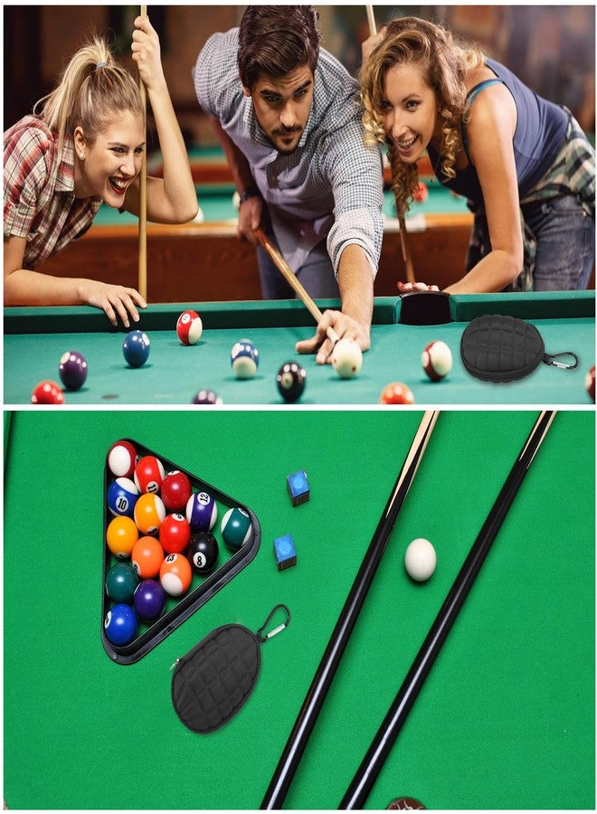 PATIKIL Billiard Accessories Storage Bag, Chalk Case Bag Portable Clip-on Attaching Coin Purse Pool Billiard Accessory, Black - Image 5