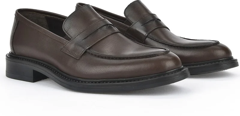 زيا , Genuine Leather Men's Shoes 113744 2386 Brown