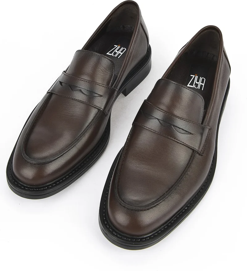 زيا , Genuine Leather Men's Shoes 113744 2386 Brown
