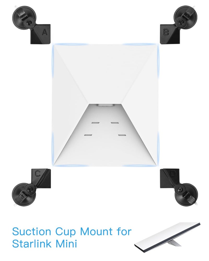Generic Starlink Mini Sunroof Suction Cup Mount - Suitable for Sunroof and Car Top 3D Printing Installation Kit - Starlink Mini Car Mount - Ensure Stability During Driving - Switchable Suction Cup Direction  - Image 2