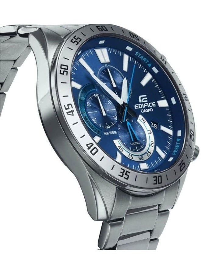 Casio Edifice Men's Watch - EFV-620D-2AVUDF Blue Dial, Silver Band - Image 2