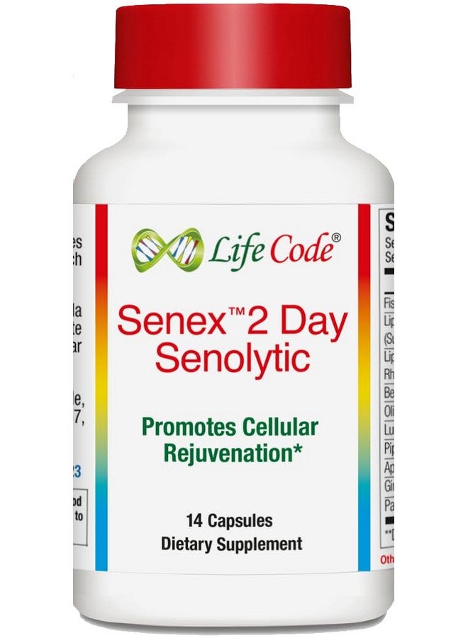 Lifecode Senex 2 Day Senolytic Complex Supports Elimination of Senescient Cells, Rejuvenation, Anti-Aging with 10 Ingredients Including Fisetin, Quercetin, Apigenin, Luteolin, Piperlongumine, ... - Image 1