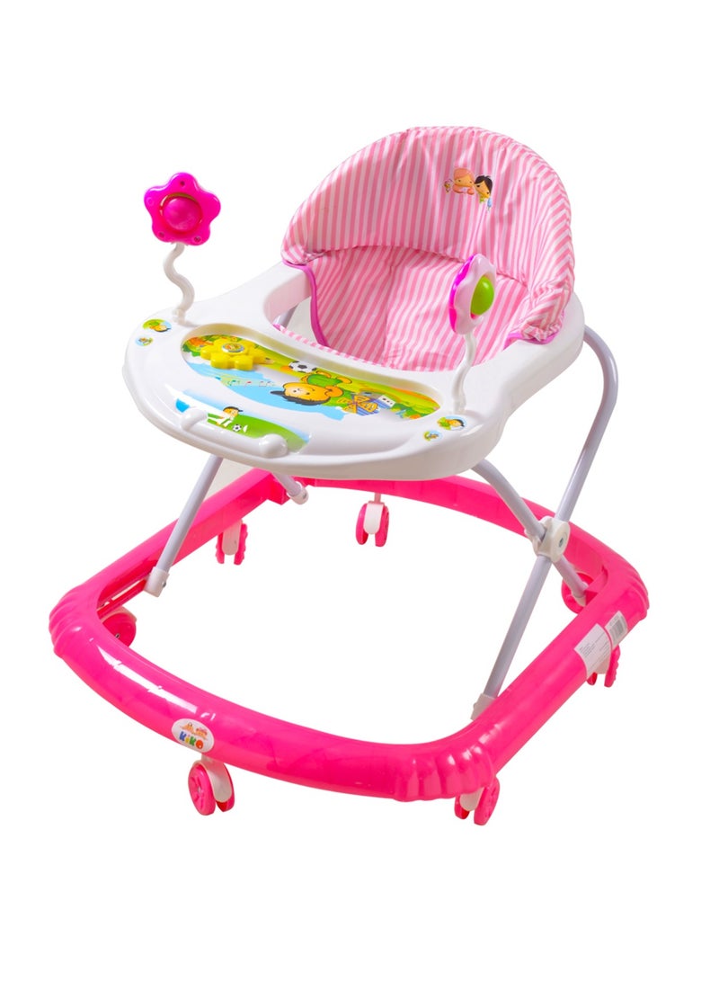 Kiko Baby Walker With Toys - Pink - Image 1