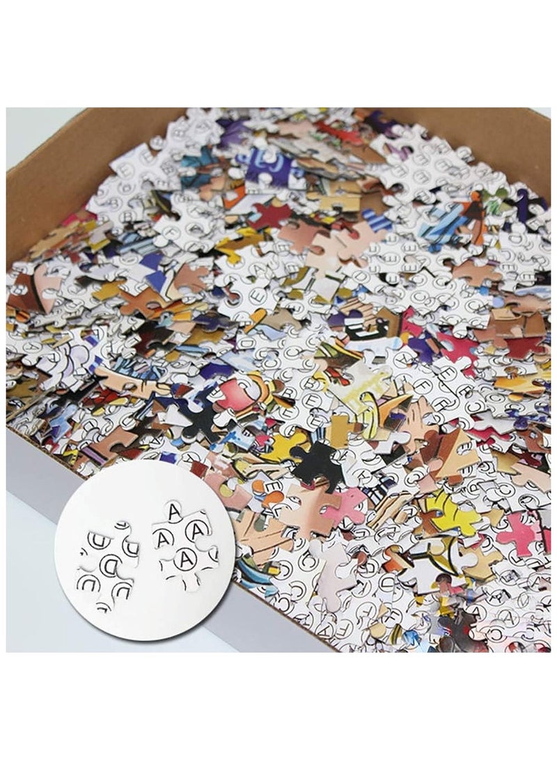 طقم الرسم الماسي 5D DIY، 1000 قطعة ألغاز بانوراما بانوراما، قلعة الذئب، تستخدم مواد ألواح الألغاز المعاد تدويرها، مع مجموعة كاملة من الملحقات، بدون إطار - Image 2