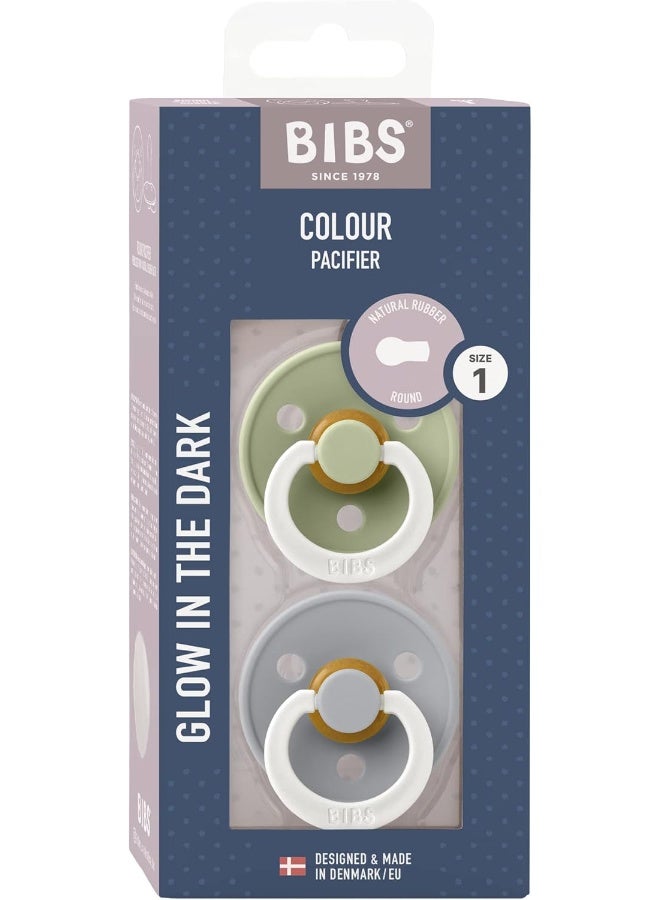 BIBS Pacifiers | Natural Rubber Baby Pacifier | Set of 2 BPA-Free Soothers | Made in Denmark | Cloud Night | Size 0-6 Months - Image 2