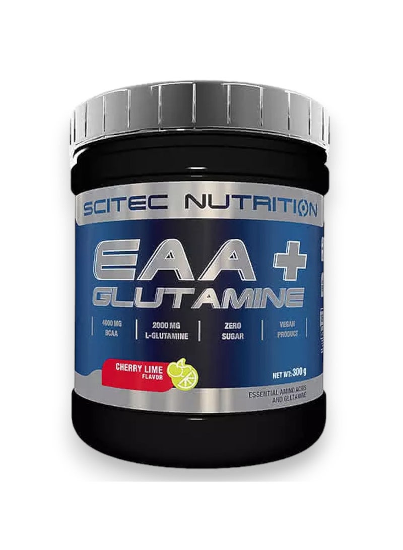 SCITEC NUTRITION EAA + Glutamine، نكهة الكرز والليمون، 300 جرام