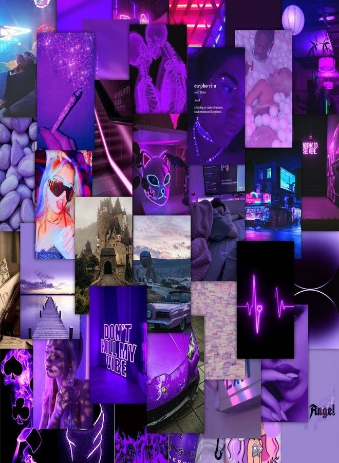CodersParadise Pack of 54 Purple Wall Collage Kit Posters - 4 x 6 Inches Posters for Wall Decoration - Wall Art For Bedroom, Office, Living room, Dorm room - Image 1