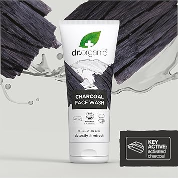 dr.organic غسول وجه دكتور أورغانيك بالفحم لتنظيف البشرة الدهنية وعلاج حب الشباب 200 مل - Image 5