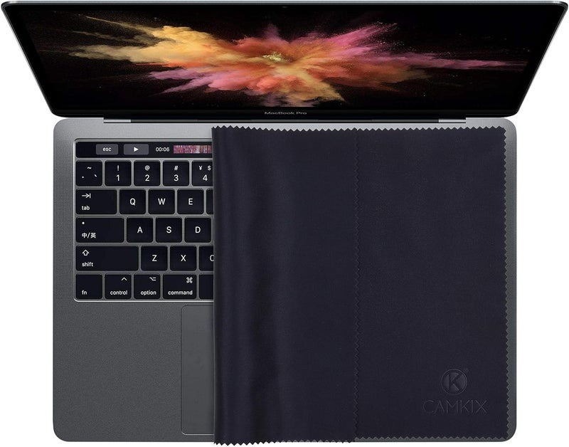 كامكيس مجموعة تنظيف من الألياف الدقيقة لأجهزة Apple MacBook Pro (15-16 بوصة) - 4 قطع قماش لبطانة لوحة المفاتيح، وقطعة قماش مزدوجة الوجه، وكتيب مناديل تنظيف العدسات - Image 2