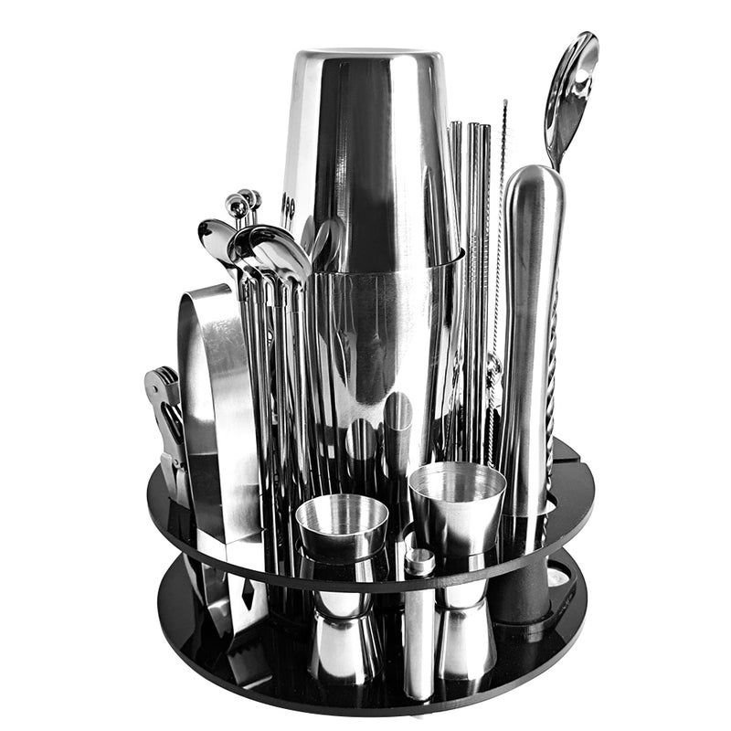 30pcs Bar Cocktail Set Boston Shaker Drink Making Kit Stainless Mixer Making Gift - Image 5