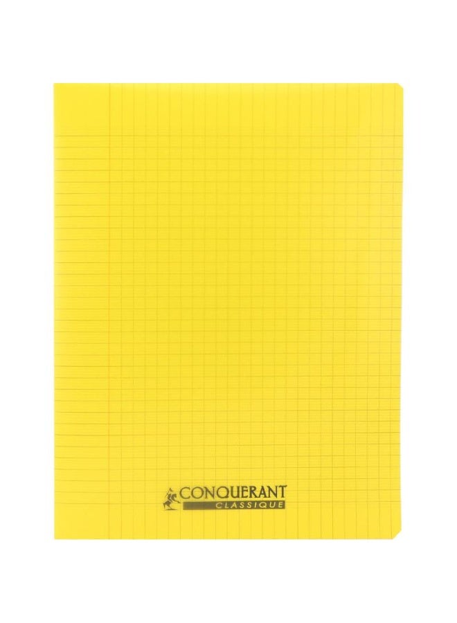 كونكويرانت دفتر ملاحظات (سييس) ٢٤ × ٣٢ سم، ٩٦ صفحة (٤٨ ورقة)، مسطر مربع (فرنسي)، أصفر - Image 1