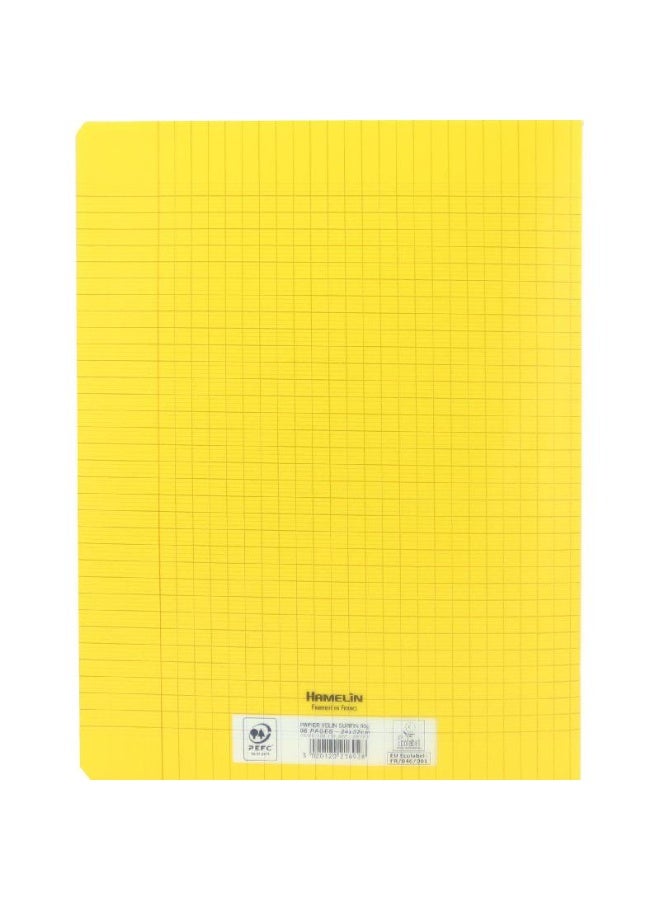 كونكويرانت دفتر ملاحظات (سييس) ٢٤ × ٣٢ سم، ٩٦ صفحة (٤٨ ورقة)، مسطر مربع (فرنسي)، أصفر - Image 2