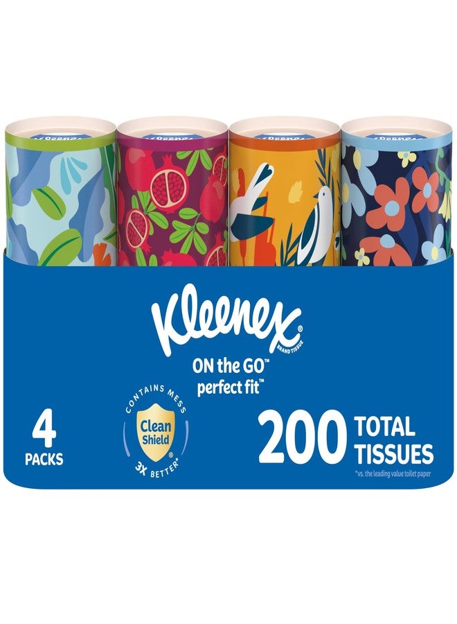 Kleenex Perfect Fit Facial Tissues, 4 Cannisters, 50 Tissues per Can, 2-Ply (200 Total), Packaging May Vary - Image 1
