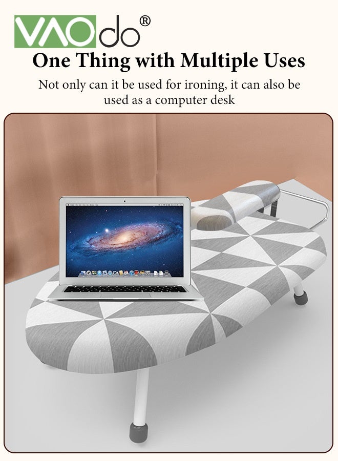 VAOdo Tabletop Ironing Board with Ironing Board, Small Iron Board with Removable Heat Resistant Cover and 100% Cotton Cover, Mini Ironing Board with 7mm Thickened Needle Cotton Layer for Home, Laundry Rooms, Dorms, Travel Use - Image 4