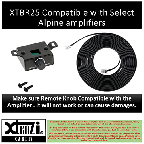 Xtenzi Amplifier Remote Bass Level Control Volume Knob XTBR25 Compatible with Alpine RUX-Knob2 Amp. - Image 2